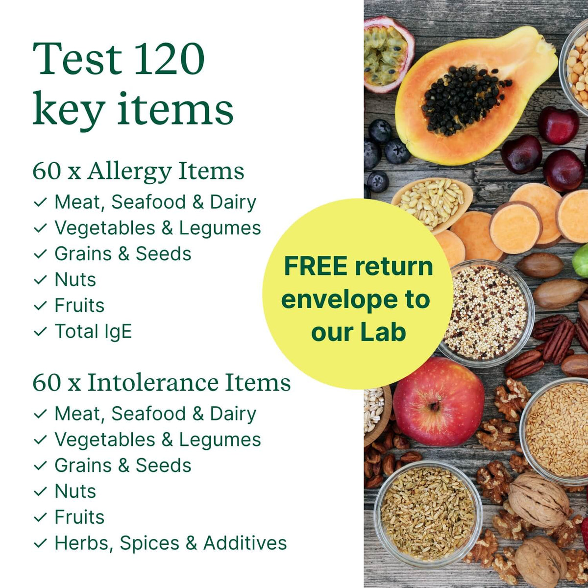 Allergy & Intolerance Combined Test – Check My Body Health UK